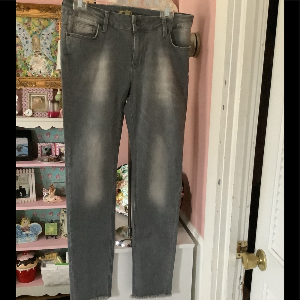 Bandolera Gray Distressed jeans with stretch EUR 40 approximate US size 10